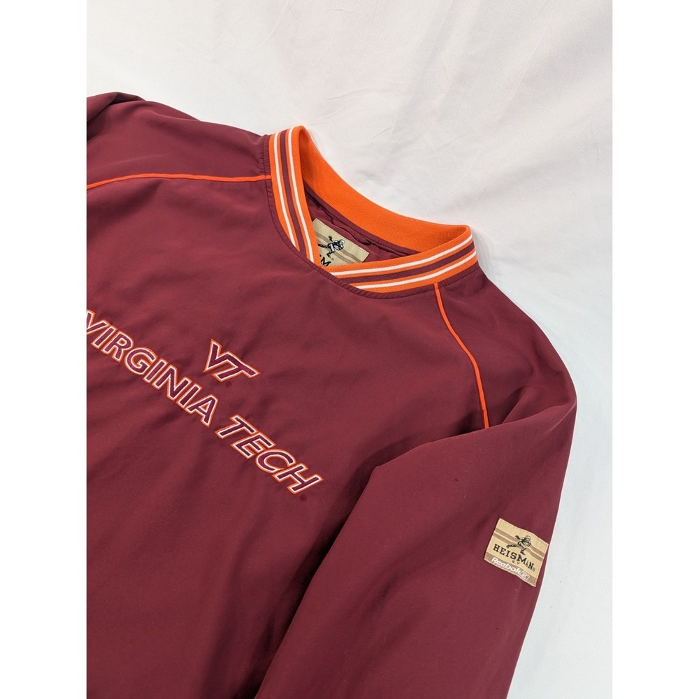 Vintage Heisman By Reebok Pullover Jacket Windbreaker Virginia Tech Big 2XL Red